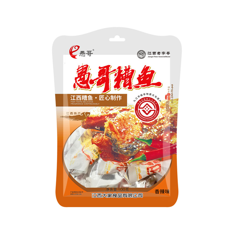 愚哥正品100g零食袋装即食酒糟鱼