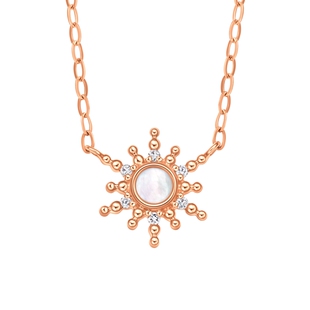 MONOLOGUE独白北纬三十度18k金太阳花钻石项链MA1756情人节礼物