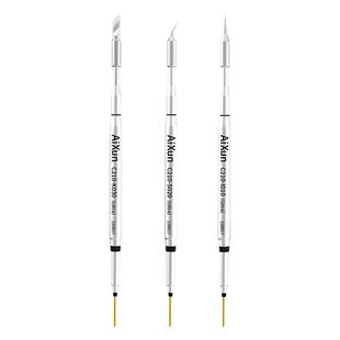 艾讯烙铁头C210/245/115发热芯 刀头弯头直尖马蹄头通用型洛铁头