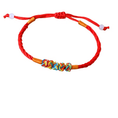 手工编织菠萝结红绳本命年手链