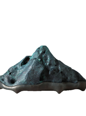 古铜官 观山薰香炉 紫铜盘香炉铜炉家用泰山山子创意中式石山摆件