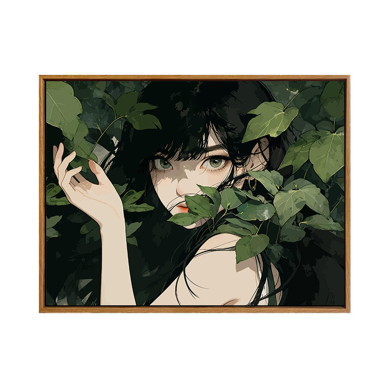 雅调森系少女数字油画diy材料包