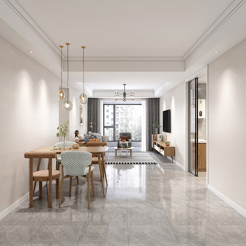 定制孚太竹纤维墙布无缝全屋卧室壁布现代简约客厅高档电视背景墙