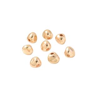 14K包金保色8MM异形珠手工diy珍珠手链项链隔珠首饰材料银色散珠