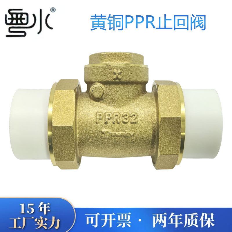 双活接PPR卧式止回阀 25管黄铜自来水热熔管活接防倒流配件铜阀门