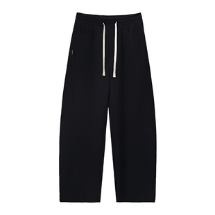 回力裤子男款秋冬新款运动直筒裤宽松加绒男士休闲卫裤美式弯刀裤