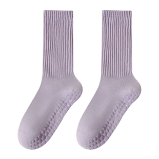 瑜伽袜子女中筒袜专业健身普拉提运动防滑硅胶长袜配鲨鱼裤的袜子