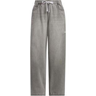滔搏adidas阿迪达斯三叶草女子DENIM PANT阔腿舒适牛仔长裤KC5839