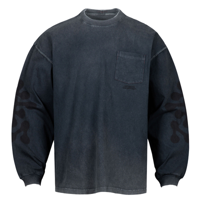 ODxMUD联名创面穿做旧口袋长T恤