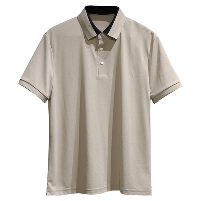 太平鸟男装时尚针织短袖polo衫
