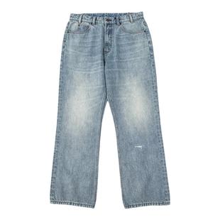 NOFAITH水洗蓝色牛仔裤男517微喇做旧日系复古裤子男无信仰01-50