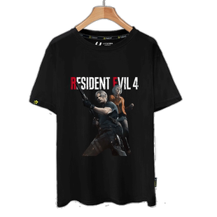 生化危机4重制版游戏周边里昂短袖t恤衫男女纯棉半截袖体恤可定制