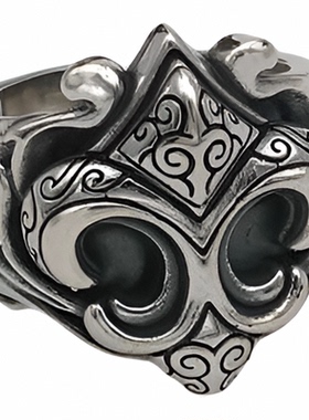 S925纯银童军花戒指个性时尚潮饰