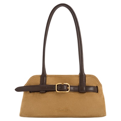 CHARLES&KEITH绒面腰带式腋下包