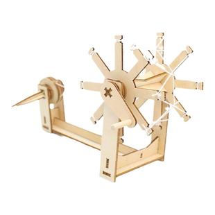 diy科技发明小制作小学生手工积木拼装模型教具学具袋纺线车材料