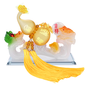 车载香水中控台车内如意葫芦持久淡香装饰品座式摆件汽车用品大全