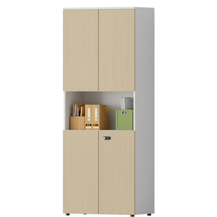 文件柜资料柜柜子储物柜档案柜木质带锁落地式保密柜办公室书柜