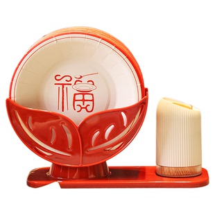 一次性吐骨碟加厚家用骨头纸盘子食品级水果盘碟桌面垃圾餐盘聚餐