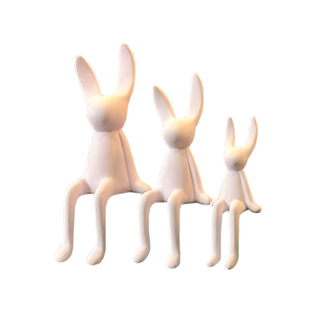 小众创意坐姿长耳兔摆件高级感轻奢客厅电视柜酒柜玄关家居装饰品
