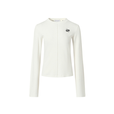 JAC FLEURANT2025秋冬新品刺绣LOGO分割线长袖上衣休闲百搭打底