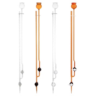 夹式微量滴定管透明白棕色玻璃四氟活塞l酸式碱式酸碱通用1/2/5ml