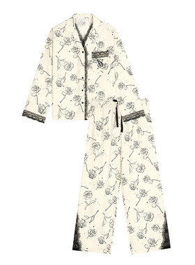 维密天丝云柔蕾丝印花家居服睡衣