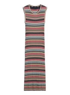 【春夏新降】Weekend MaxMara 26女装无袖条纹连衣裙5321016206