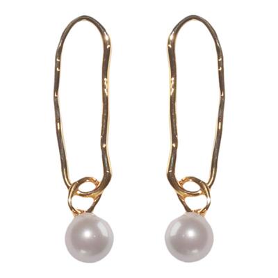 unfold耳环珍珠复古女