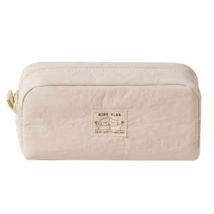 幸运小猫笔袋2025新款高颜值ins风文具盒初中女生小众大容量铅笔盒简约多功能多层学生铅笔收纳袋