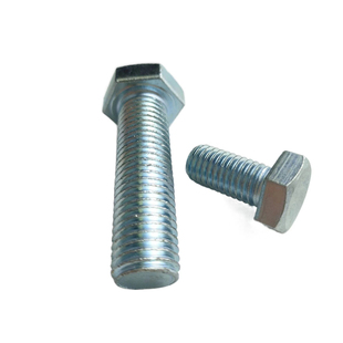 电镀蓝白锌4.8级外六角螺丝M8M10M12M14M16M18M20-M30螺杆螺钉