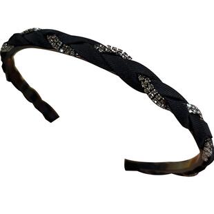 2025新款带齿水钻发箍女头箍压发卡发捆头饰发旅秋冬发窟头窟带钻