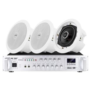 先科吸顶音响套装天花板吊顶同轴隐藏喇叭功放嵌入式店铺商用音箱