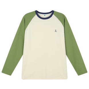 ACMEITEM爱棵米 白T恤女运动长袖速干上衣宽松打底男圆领长袖新款