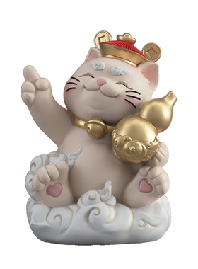 安妮国潮招财猫摆件开业礼品
