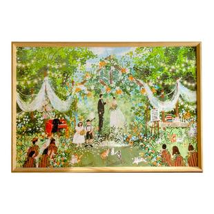 拼图相框裱框定制70x50cm一千片实木500片75边框自装画框装裱空框