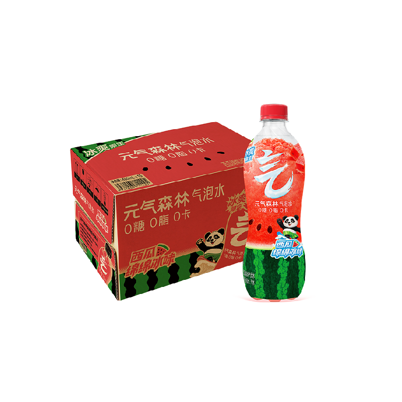 元气森林西瓜绵绵冰味气泡水