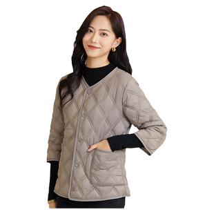 秋冬轻薄款羽绒棉保暖棉服内胆女士七分袖打底棉衣内穿贴身小棉袄