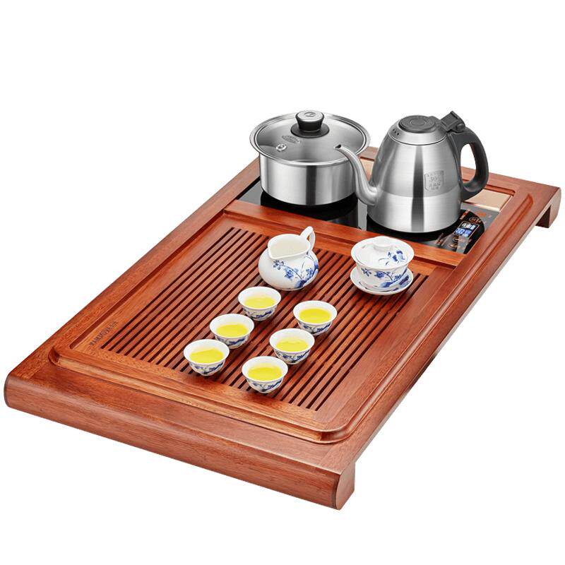 金灶全自动实木茶盘一体整套茶具
