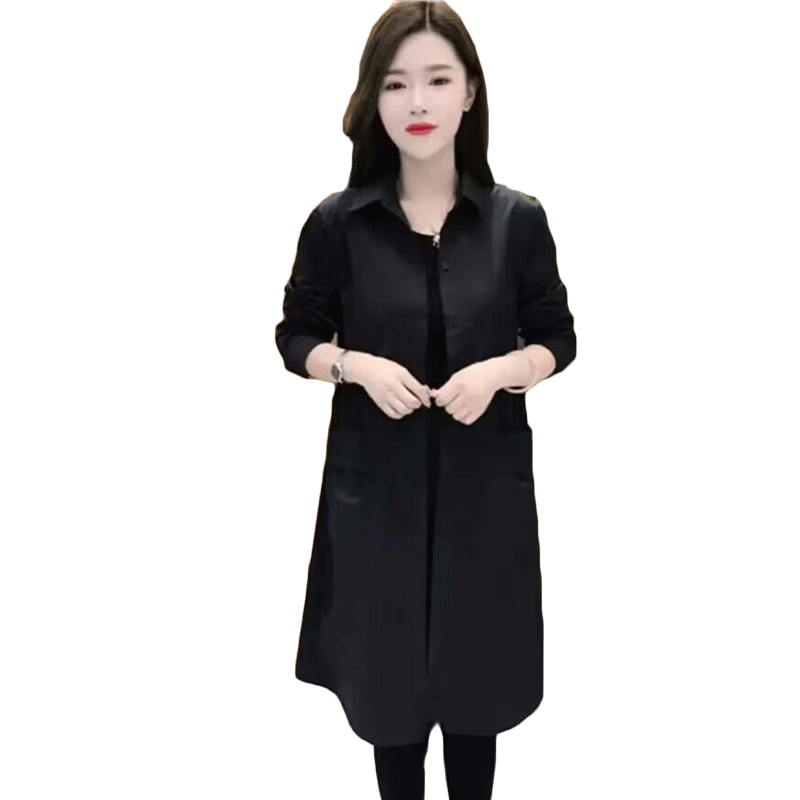 时尚洋气百搭薄款过膝外套女