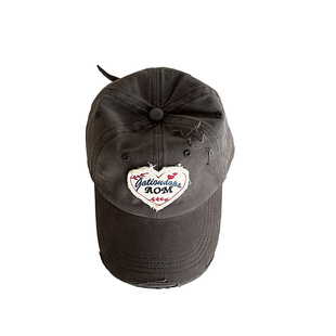 十二色入~儿童鸭舌帽ins复古破洞乞丐风男童潮酷女童春秋季棒球帽