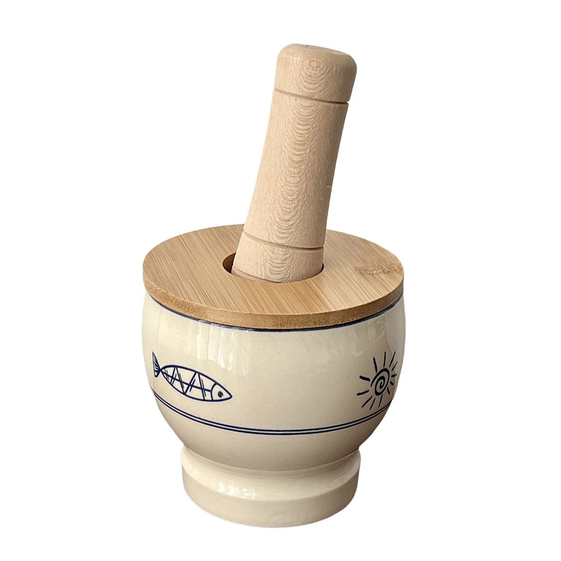 日式老式捣蒜泥带盖神器