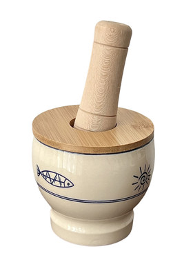 日式老式捣蒜泥带盖神器
