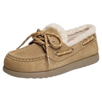 红蜻蜓雪地靴女冬季新款女鞋保暖一脚蹬豆豆鞋毛绒棉鞋加绒勃肯鞋