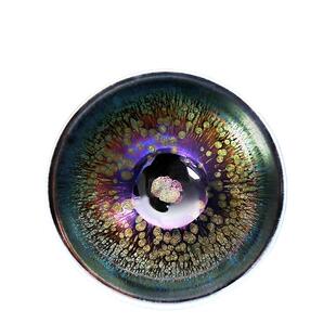 建阳建盏茶杯七彩曜变天目盏个人专用主人杯个性喝茶碗窑变油滴盏