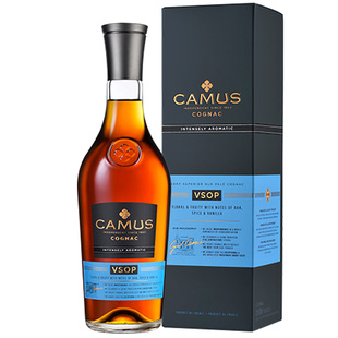 CAMUS卡慕金花 VSOP干邑白兰地1L礼盒装 法国进口官方正品洋酒