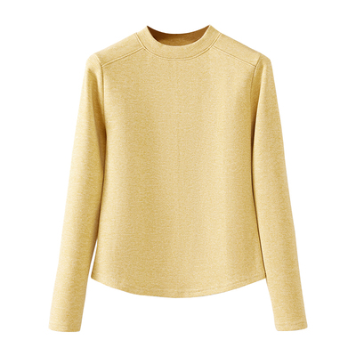 小立领打底衫女秋冬加厚保暖内搭可外穿显瘦长袖t恤半高领上衣潮