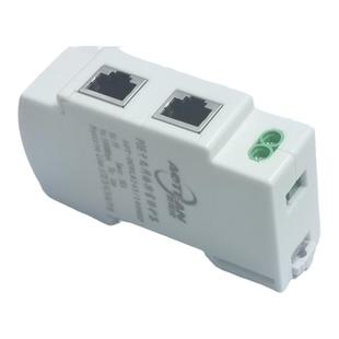 导轨RJ45网络信号防雷器以太网1000M摄像机交换机POE浪涌保护模块