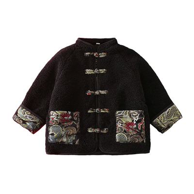 汉服新中式唐装棉袄男童拜年服