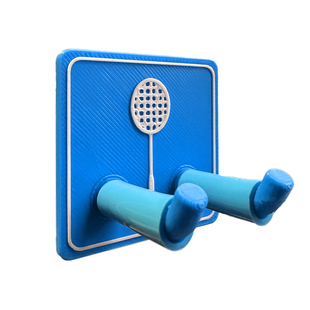 四个格子 羽毛球拍专用挂钩 304不锈钢墙面粘贴免打孔无痕挂钩周