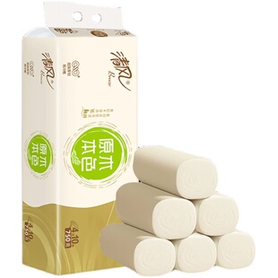 清风无芯卷纸700g卫生纸家用实惠装厕纸厕所纸巾大包10卷加厚手纸